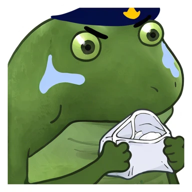 Bufo crying and pleasing  sticker