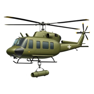 Huey helicopter sticker