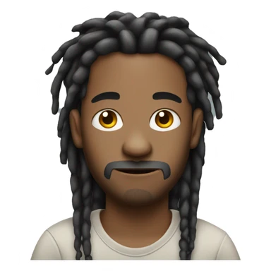 nonchalant guy with dreads sticker