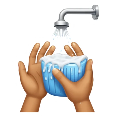 just show hands cleaning with soap sticker