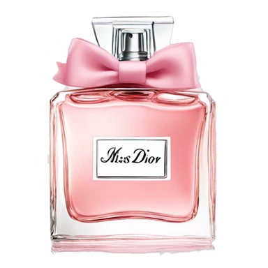 Light pink Miss Dior perfume with bow sticker