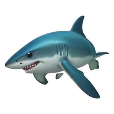 Requin sur une tortue sticker