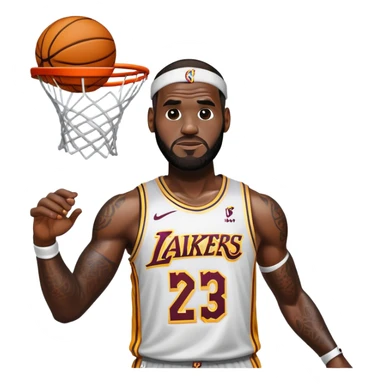 LeBron James dunking sticker