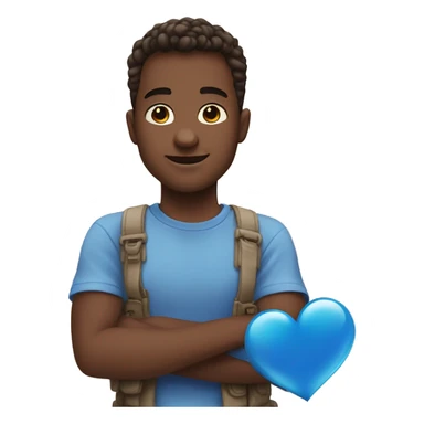 🥰 con cuori azzurri sticker