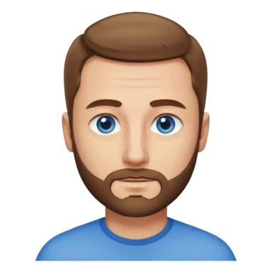 homme yeux bleus presque chauve mais encore avec des cheveux clairsemées et une barbe courte sticker