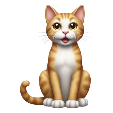 Cat holding up a middle finger sticker