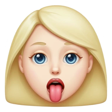 Toungue out eyes rolled sticker