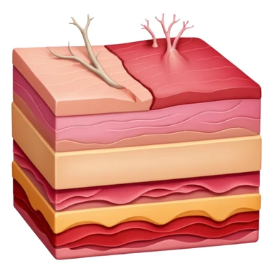 capas de la piel en proceso de cicatrizacion  sticker