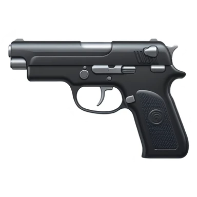 Black gun sticker