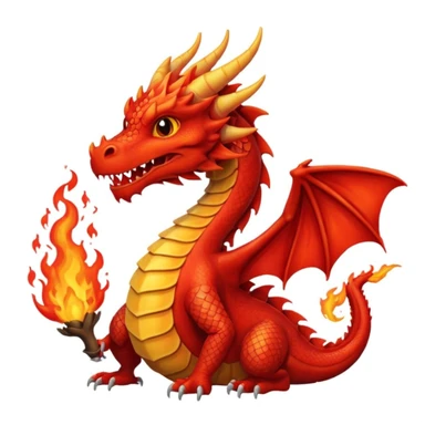 Dragon escupiendo fuego sticker