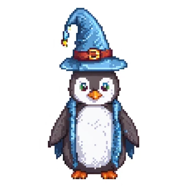 penguin wizard sticker