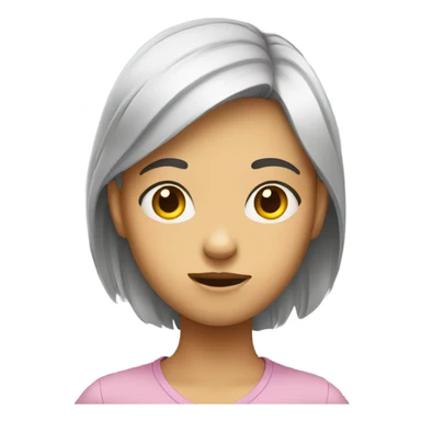 Girl with her head tilted and confused sticker