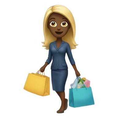 Woman shopping sticker