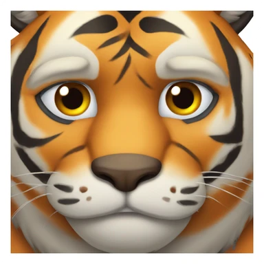 A CONCERNED TIGER WITH A DOUBLE CHIN sticker