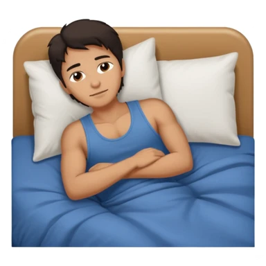 Masculine woman spooning in bed sticker