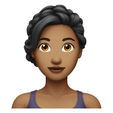 Curvy woman long dark hair  sticker