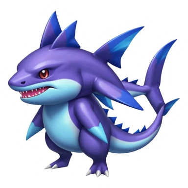 Shiny Dark Sharpedo-Haunter-Nidorino-fusion-hybrid full body sticker