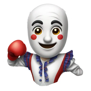 pierrot boxing sticker