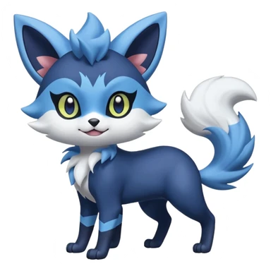 Zorua-Meowstic-Fakémon-hybrid-creature (full body)  sticker