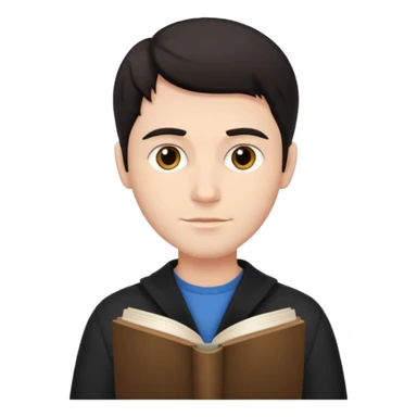 Chico morocho corte libro sticker