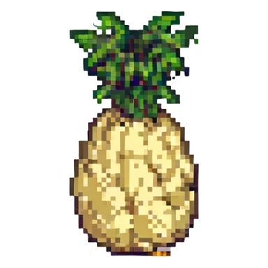 a parsnip, pixel art style sticker