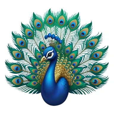 Peacock feather sticker