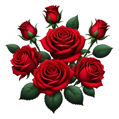 Gothic dark red roses in a bouquet  sticker