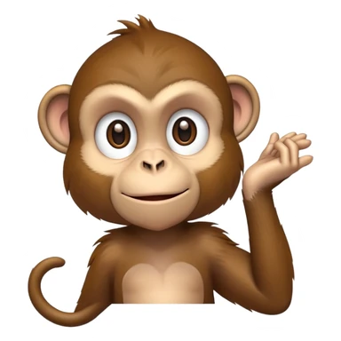 Monkey holding hands sticker