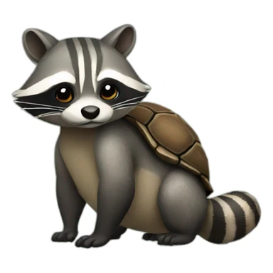Raccoon Turtle sticker