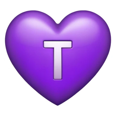 The white Letter “t” inside a Purple Heart sticker