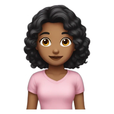 cute daughter with black hair sticker