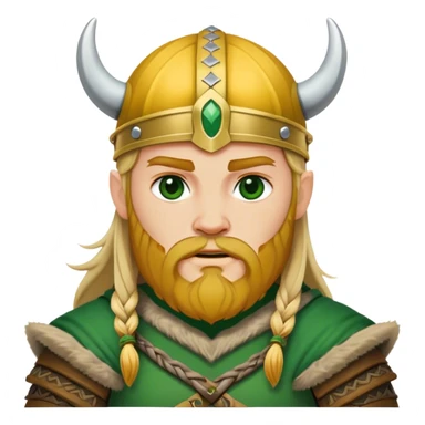 Green and gold Viking sticker