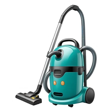 Teal vacuum cleaner sticker