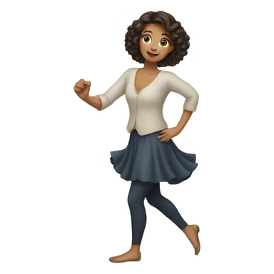 Woman curtsy sticker