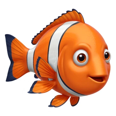 tôi muốn tạo 1 con cá nemo màu cam cute sticker