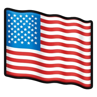 Pop art American flag sticker