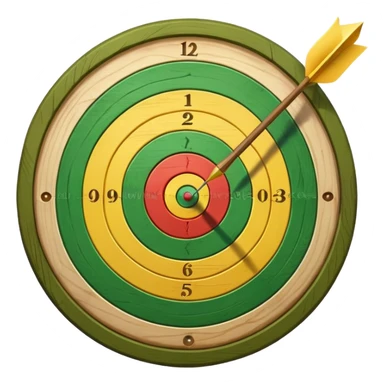 target archery with arrow in center sticker