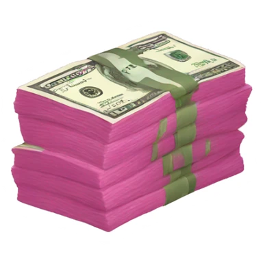 pink cash sticker