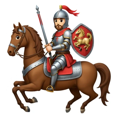 Medieval cavalry rode four legged horses sticker