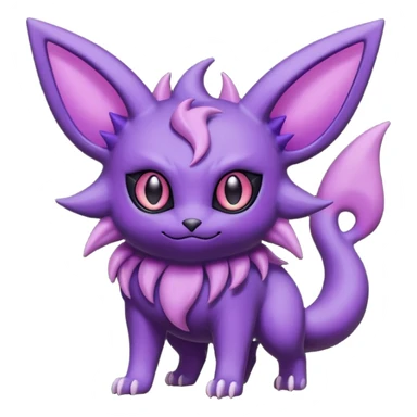 Espeon-Umbreon-Gengar-Fakémon-hybrid-creature (full body)  sticker