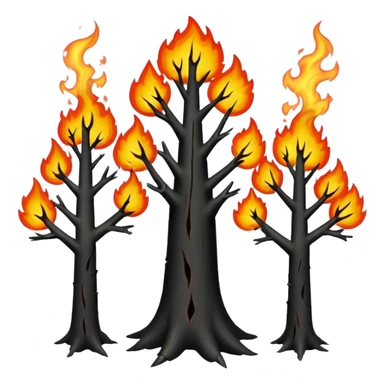 Burnt Trees sticker