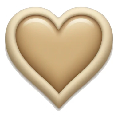 Beige heart  sticker