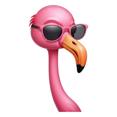 Flamingo with sunglasses sticker