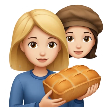 girl buying bread sticker
