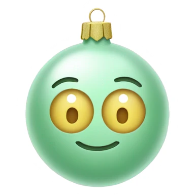 Pastel Green ornament with new year pin  sticker
