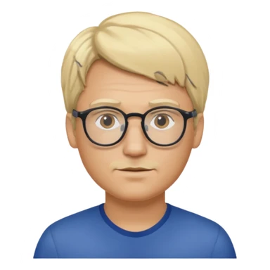 Man metis glasses blond hairs sticker