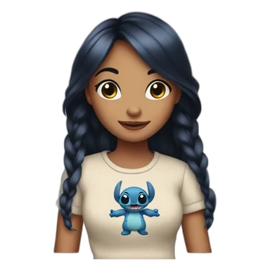 Stitch girl sticker