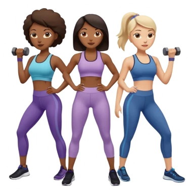 women working out sticker