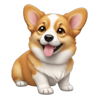 corgi puppy sticker