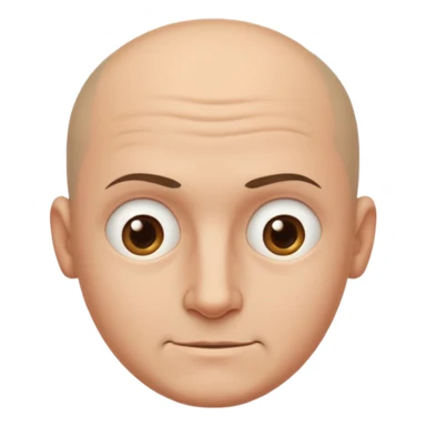 Generate a sarcastic emoji or sticker in a minimal flat-design style.  
The emoji should display a confident “nah, not today” attitude:  
- raised eyebrow  
- slight smirk  
- subtle eye-roll or side glance  
- rounded man face, without hair, ears sticker